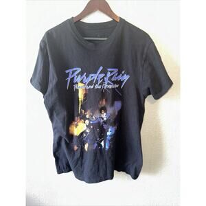 Prince And The Revolution Purple Rain T-shirt Black Size XL